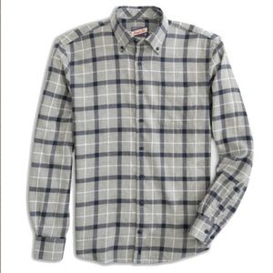 johnnie-O Mens Casual Button Down Shirt - Grey & Blue Plaid - M - NWT